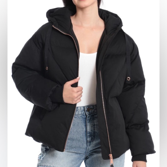 Oversized knit duvet puffer jacket by Avec Les Filles - Picture 2 of 7